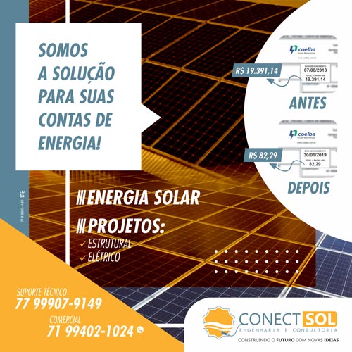 Conect Sol é a solução para economia nas suas contas de energia