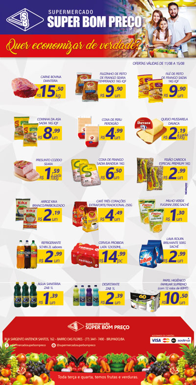 Confira as promoções no Supermercado Super Bom Preço em Brumado