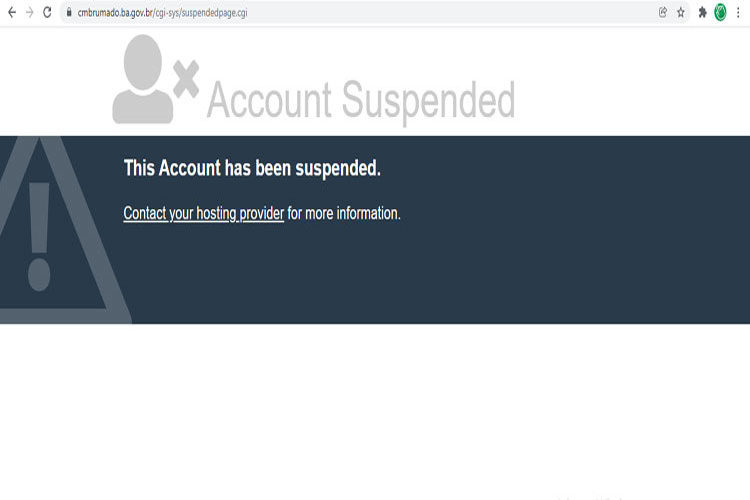 Site da Câmara de Brumado sai do ar por falta de pagamento