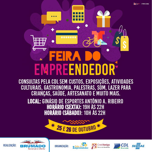 Feira do Empreendedor acontece nos dias 25 e 26 de outubro em Brumado