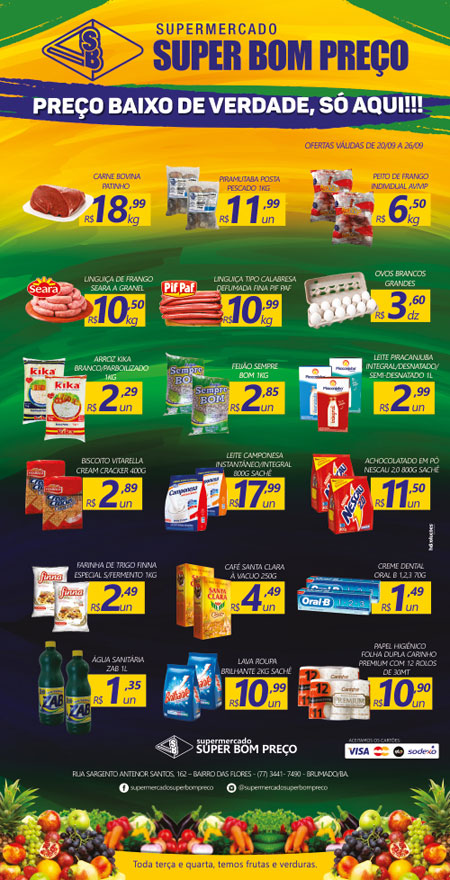 Confira as promoções no Supermercado Super Bom Preço em Brumado