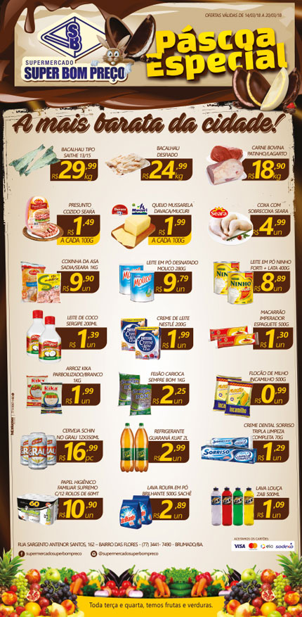 Confira as promoções no Supermercado Super Bom Preço em Brumado