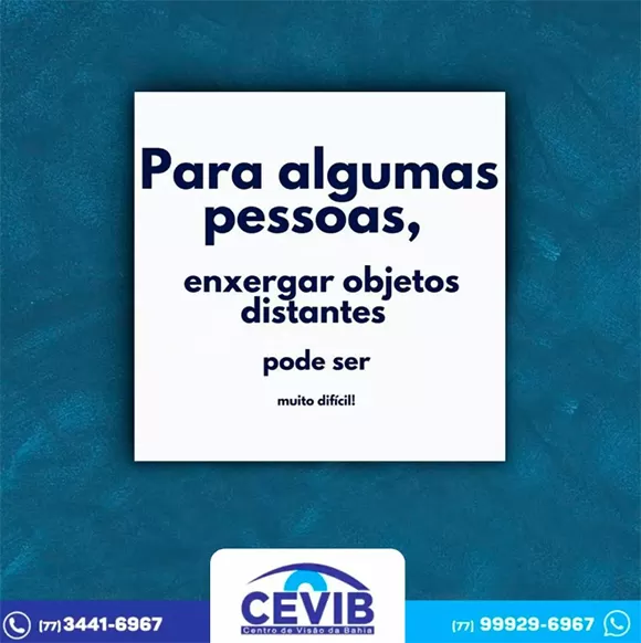 Cevib: Miopia é um distúrbio visual cuja principal característica é a dificuldade de ver de longe