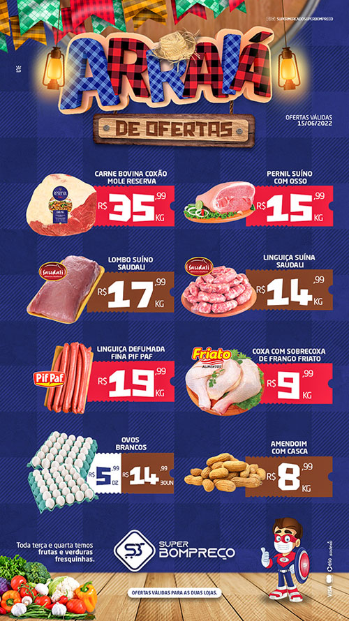 'Arraiá de Ofertas': Confira as promoções no Supermercado Super Bom Preço em Brumado