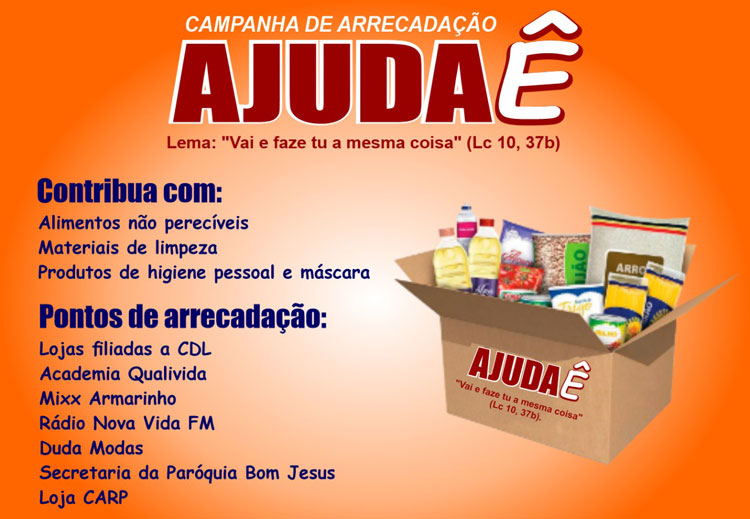 Brumado: CDL adere campanha para arrecadação de alimentos e materiais de limpeza e higiene pessoal