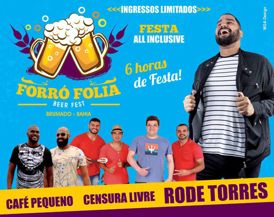 Forró Folia Beer Fest acontece no dia 29 deste mês na Lagoa do Meio em Brumado