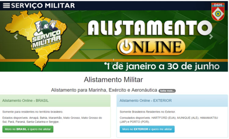 Brumado: Exército Brasileiro disponibiliza opção de alistamento online neste ano de 2018
