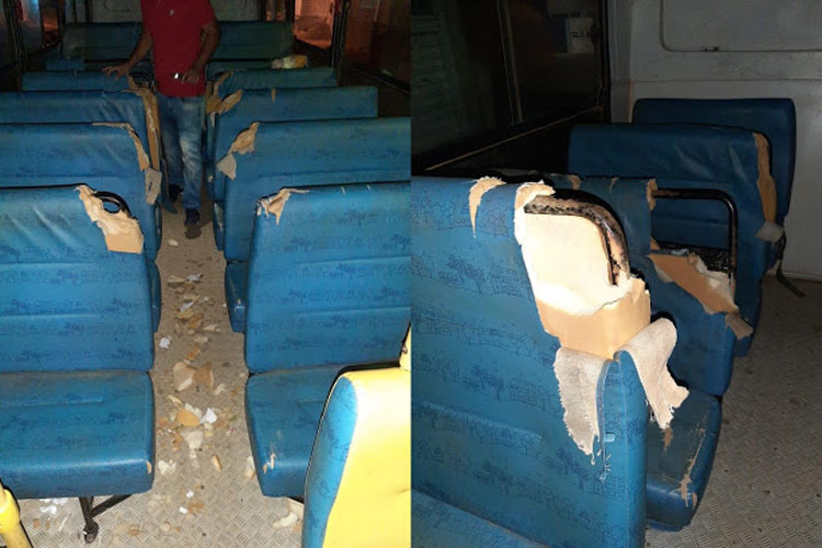 Alunos depredam e praticam vandalismo em ônibus do transporte escolar em Anagé