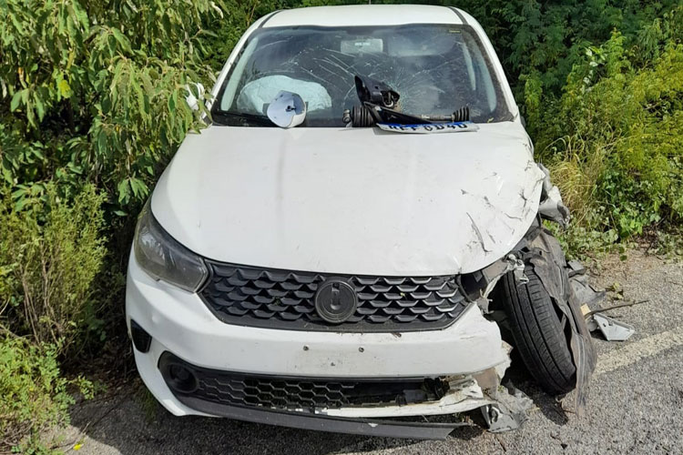 Tanhaçu: Motorista perde controle do veículo e se choca com árvores à beira da BA-026