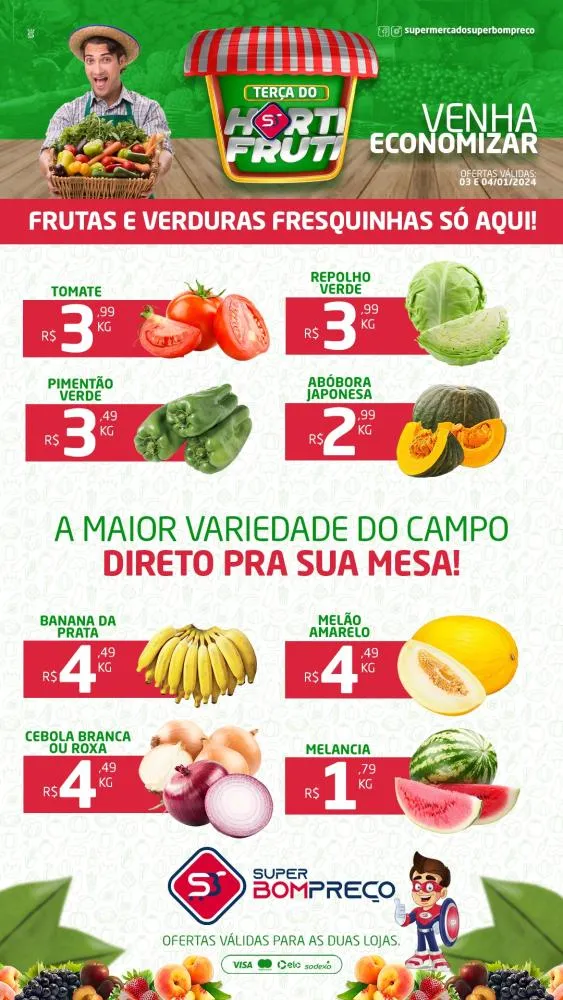 Confira as promoções no Supermercado Super Bom Preço em Brumado