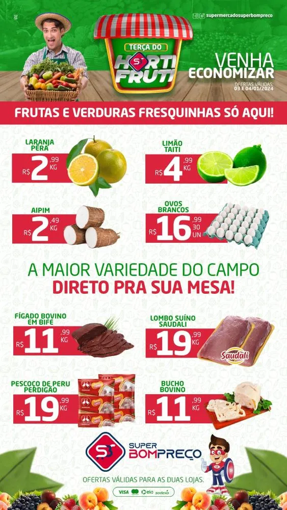 Confira as promoções no Supermercado Super Bom Preço em Brumado