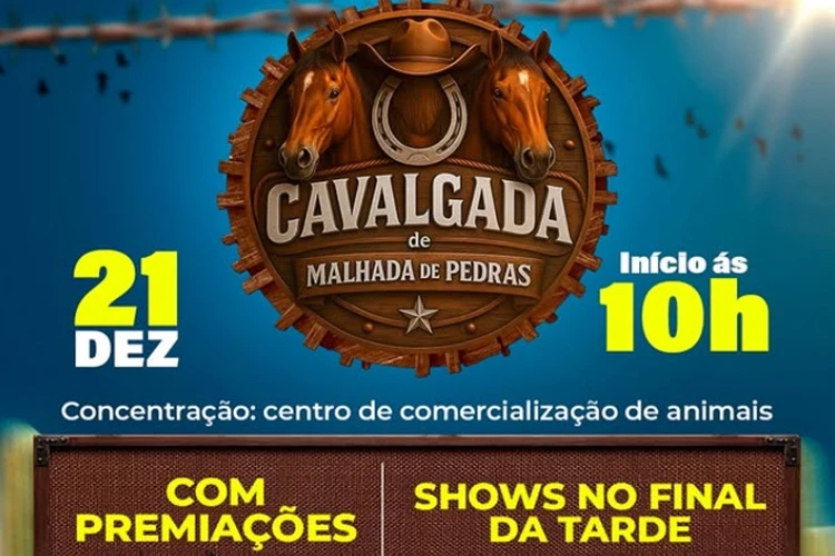 Prefeitura divulga programação oficial da Cavalgada 2025 em Malhada de Pedras