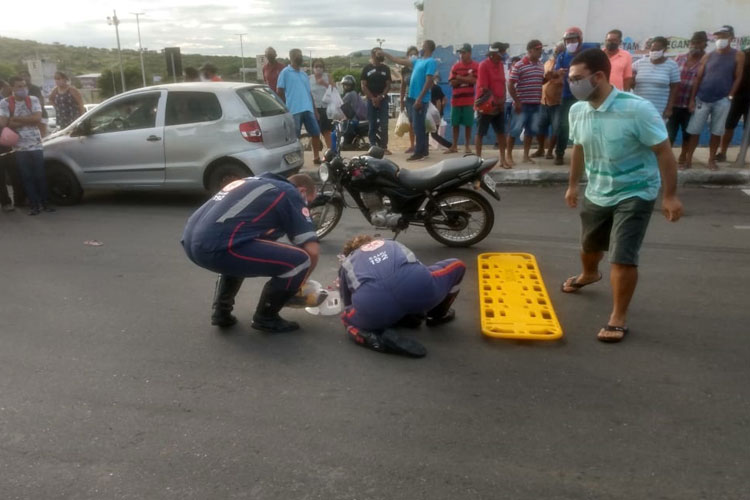 Idosa de 74 anos é atropelada na Avenida Centenário em Brumado