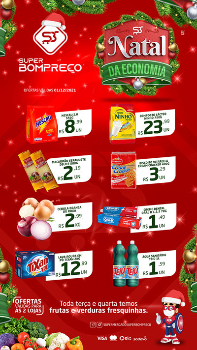 'Natal da Economia': Confira as promoções no Supermercado Super Bom Preço em Brumado