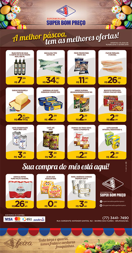 Confira as promoções de Páscoa no Supermercado Super Bom Preço em Brumado