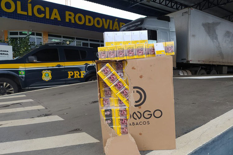 PRF apreende 250 mil maços de cigarros contrabandeados em Vitória da Conquista