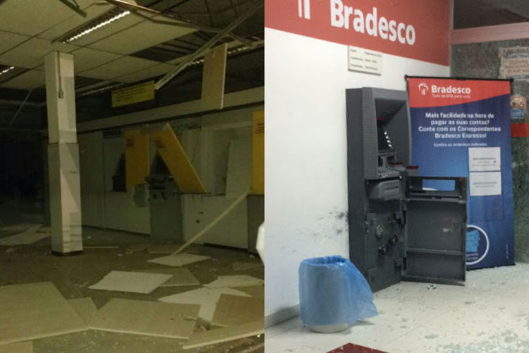 Grupo armado explode agências bancárias na cidade de Várzea da Roça