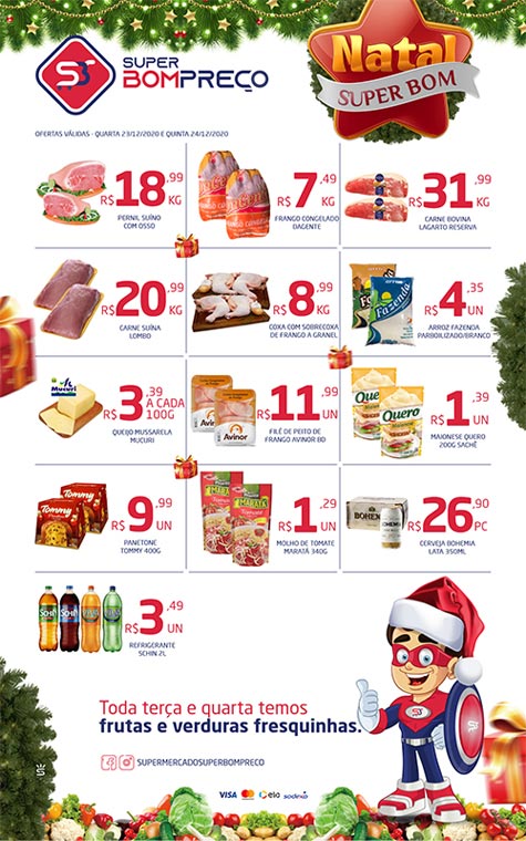 Confira as ofertas de natal no Supermercado Super Bom Preço em Brumado