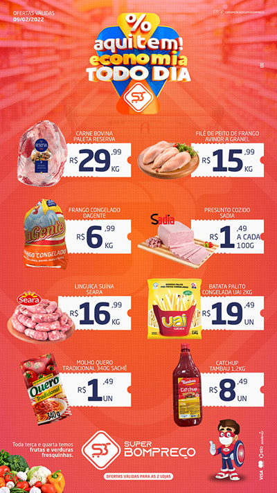 Confira as promoções no Supermercado Super Bom Preço em Brumado