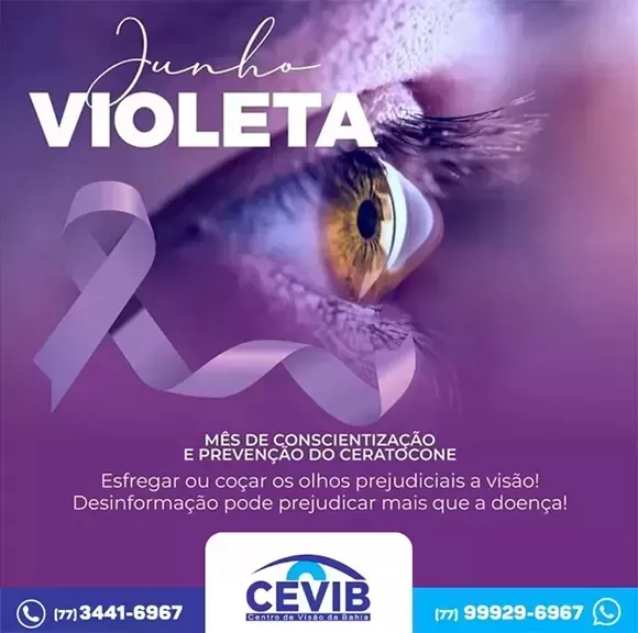 Cevib: Junho Violeta visa conscientizar sobre a importância dos cuidados com a saúde ocular