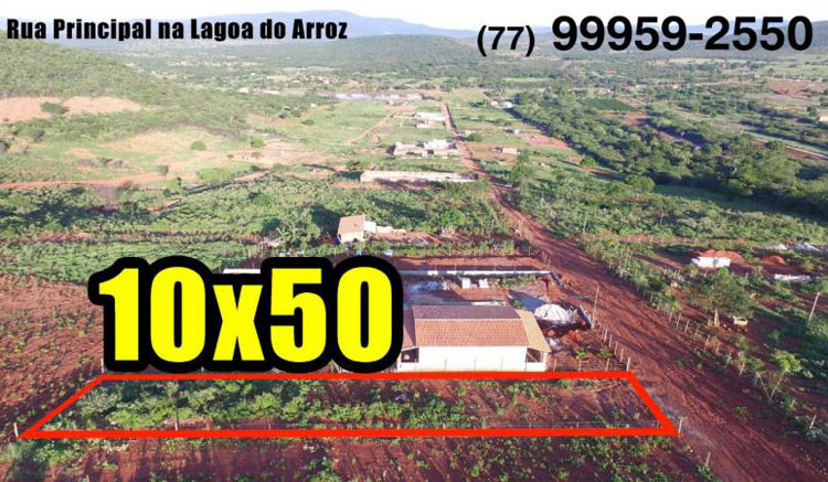 Vende-se um terreno de 500 m² na Lagoa do Arroz em Brumado