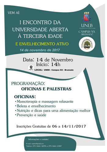 Uneb promove I Encontro de Universidade Aberta à Terceira Idade e Envelhecimento Ativo em Brumado