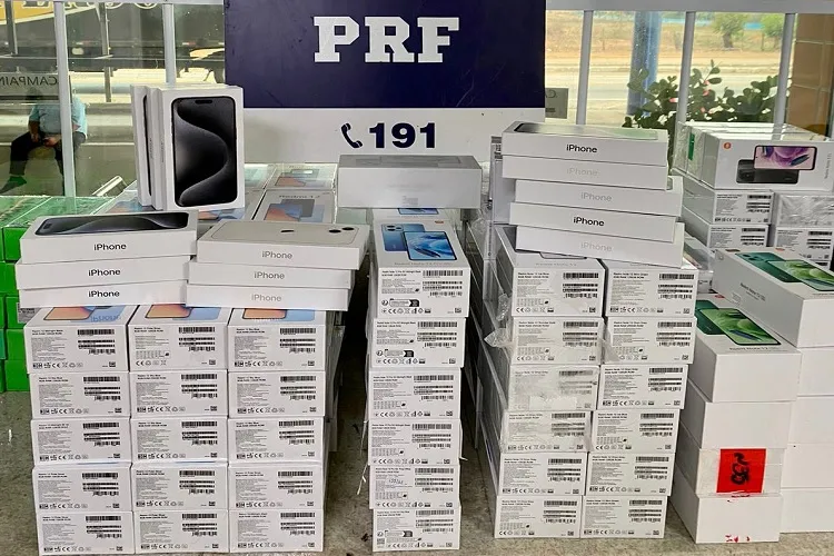 PRF apreende quase 300 celulares na BR-116 em Vitória da Conquista