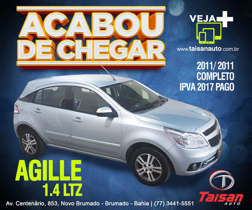 Agille 1.4 LTZ acaba de chegar na Taisan Auto em Brumado