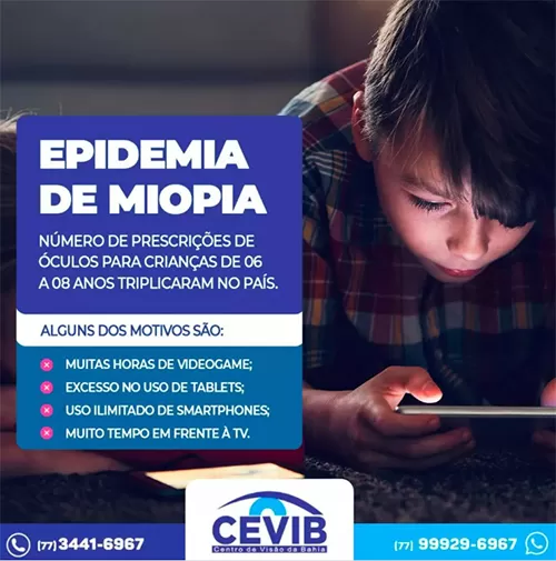 Cevib: Miopia é um dos problemas de saúde pública que mais crescem no mundo