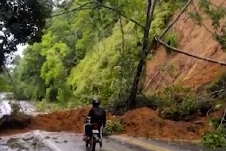 Sudoeste da Bahia: Deslizamentos e quedas de árvores interditam trecho da BR-330