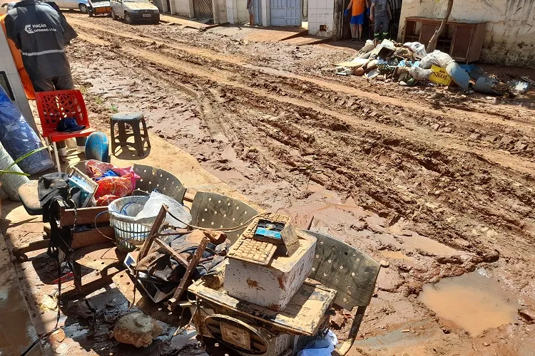 Temporal em Brumado: Malharia foi invadida por enxurrada, proprietário calcula perda total