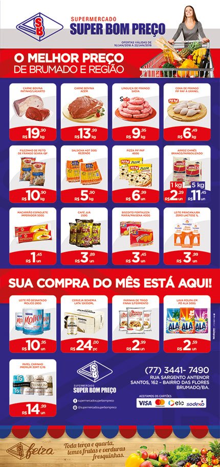 Confira as promoções no Supermercado Super Bom Preço em Brumado