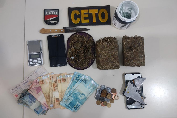 Guanambi: PM prende indivíduo com quase 1 kg de maconha e cocaína