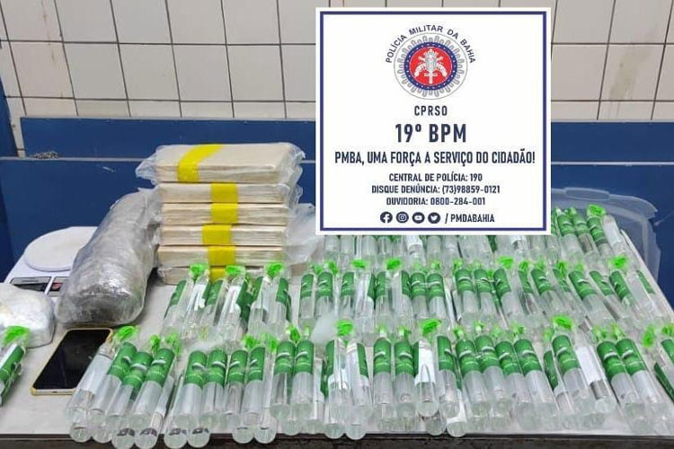 Jequié: Homem é preso com 140 garrafas de lança perfume e cocaína em condomínio