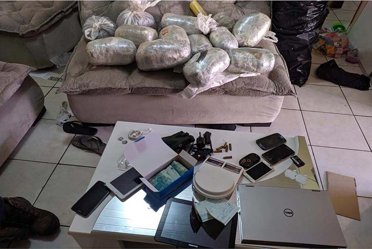 Policias federal, civil e militar apreendem 38 kg de maconha em Barra da Estiva