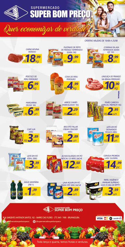 Confira as promoções no Supermercado Super Bom Preço em Brumado