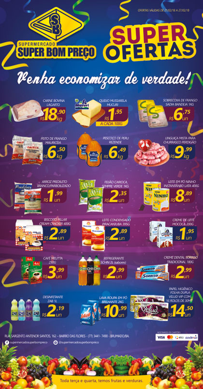 Confira as promoções no Supermercado Super Bom Preço em Brumado