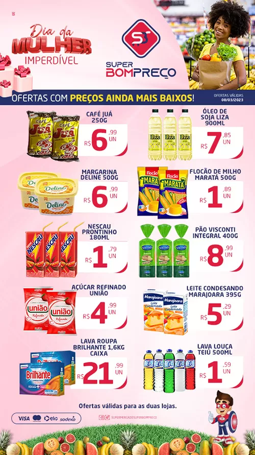 'Dia da Mulher': Confira as promoções no Supermercado Super Bom Preço em Brumado