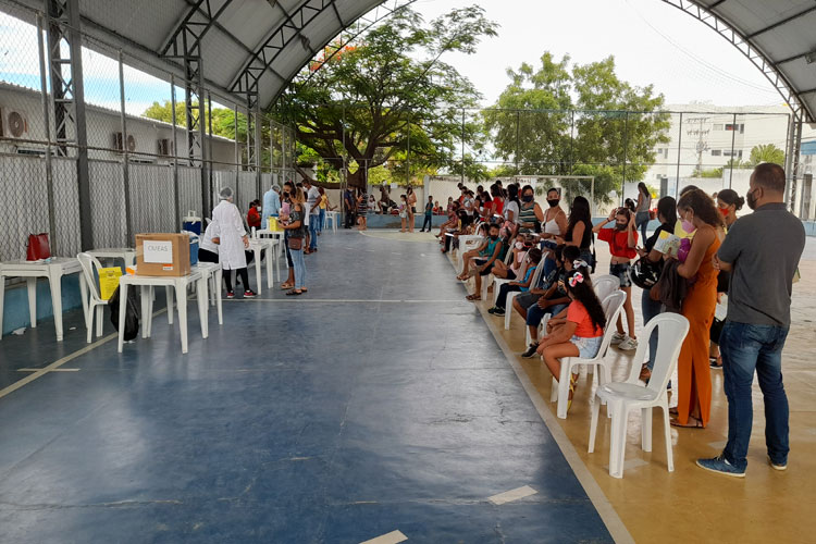 É grande a adesão de crianças à vacinação contra a Covid-19 em Brumado