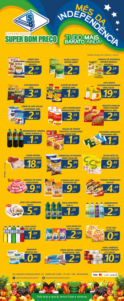 Confira as promoções no Supermercado Super Bom Preço em Brumado