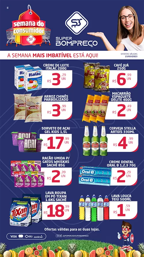 Confira as promoções no Supermercado Super Bom Preço em Brumado