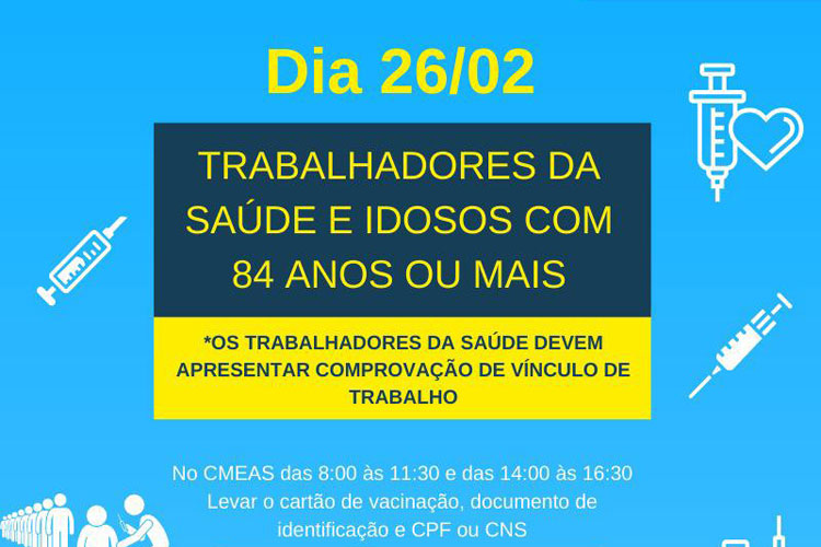 Brumado: Vacinação contra o coronavírus será retomada nesta sexta-feira (26)