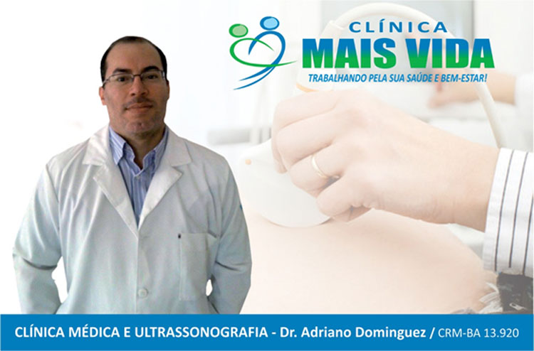 Moderno serviço de ultrassonografia com Adriano Dominguez, especialista exclusivo Clínica Mais Vida