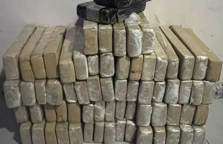 50 kg de drogas são apreendidas em carro roubado na cidade de Eunápolis