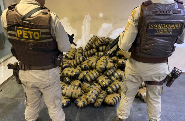 Ação da Polícia Militar apreende 150 kg de maconha em Feira de Santana