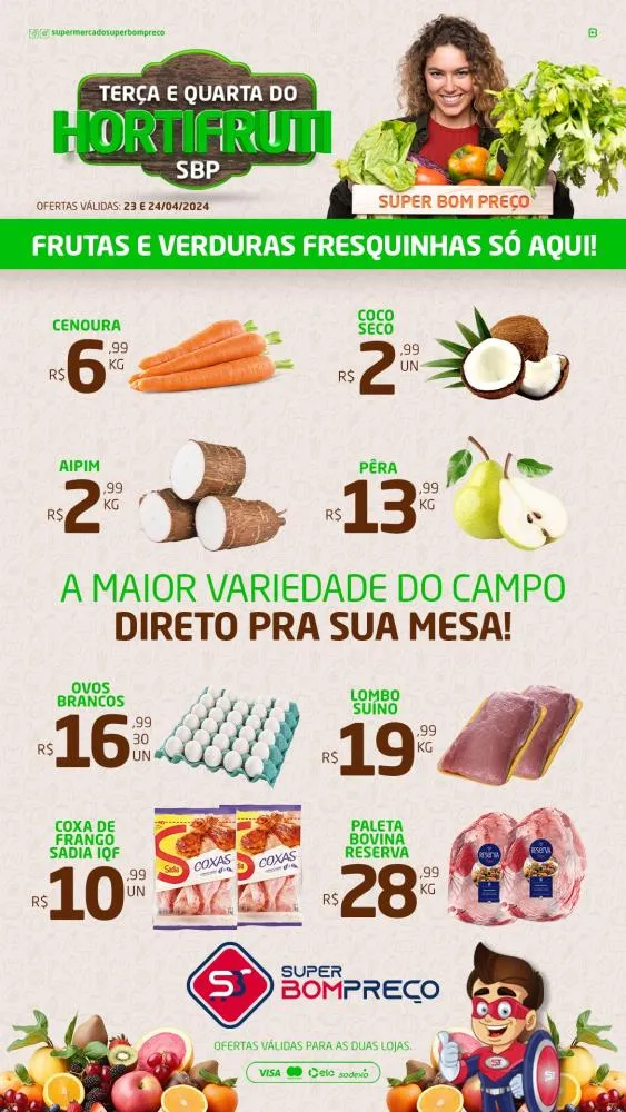 Confira as promoções no Supermercado Super Bom Preço em Brumado