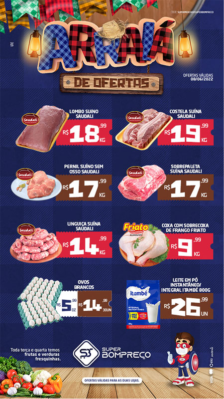 'Arraiá de Ofertas': Confira as promoções no Supermercado Super Bom Preço em Brumado