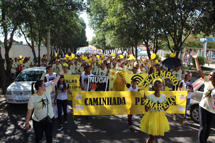 Caminhada onda amarela marca o dia D de combate e prevenção ao suicídio em Brumado