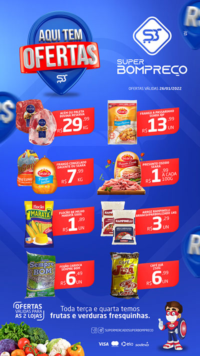 Confira as promoções no Supermercado Super Bom Preço em Brumado