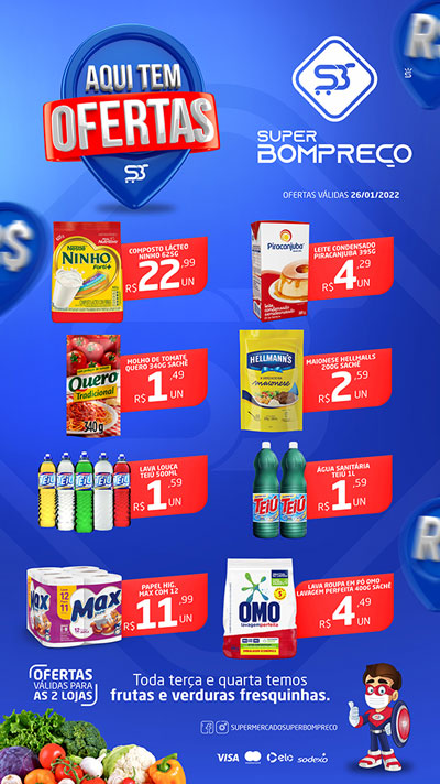 Confira as promoções no Supermercado Super Bom Preço em Brumado